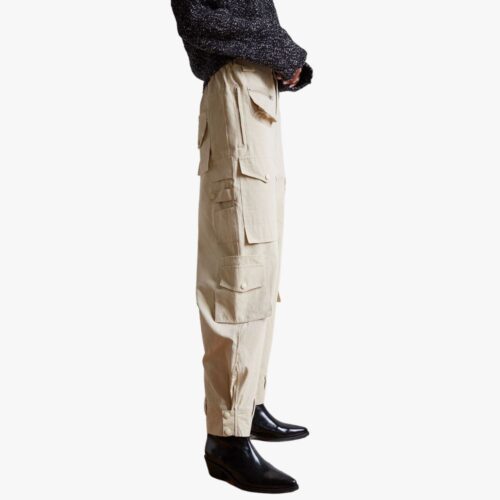 Tan Multi-Pocket Cargo Pants